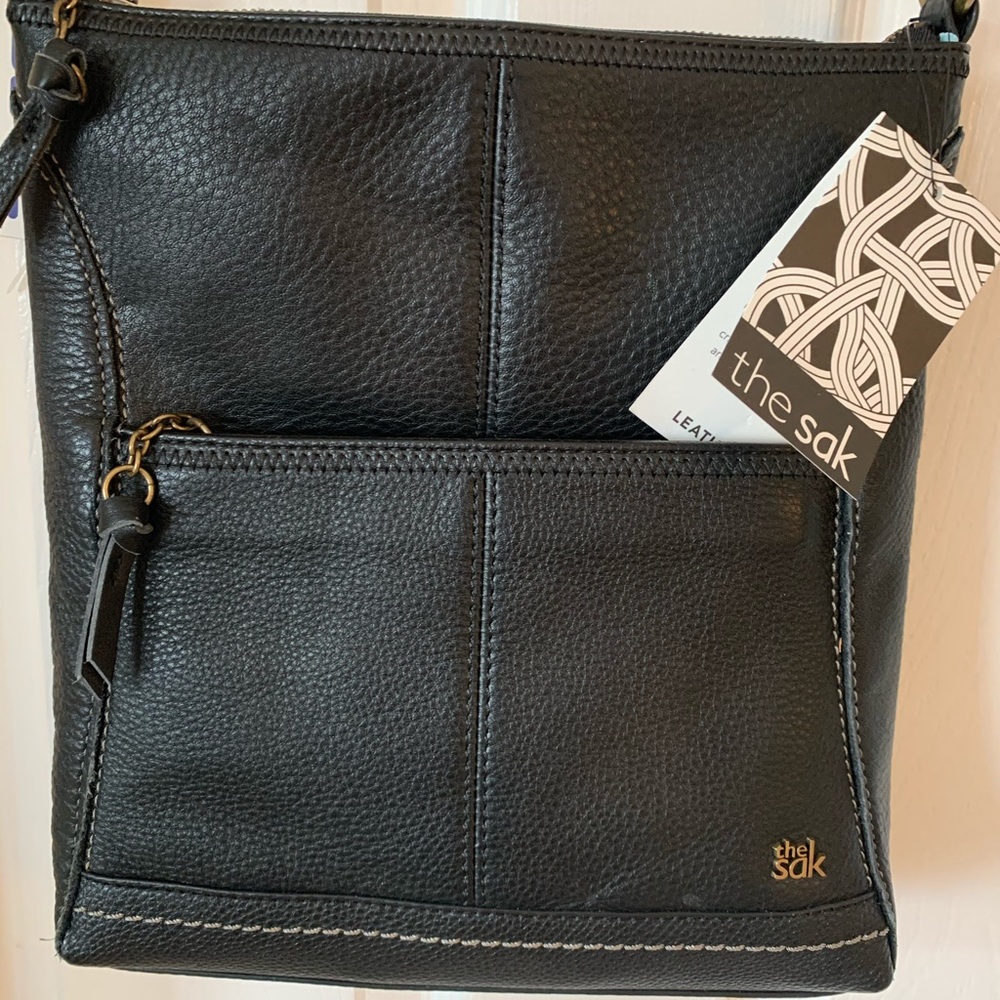 The Sak black leather crossbody